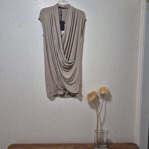 NWT Twin Set Drapey Surplice Jersey Dress - flaw